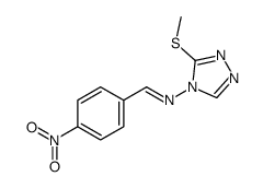 N-(3-methylsulfanyl-1,2,4-triazol-4-yl)-1-(4-nitrophenyl)methanimine结构式