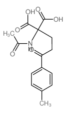 2-acetamido-2-[3-(4-methylphenyl)-3-oxo-propyl]propanedioic acid structure