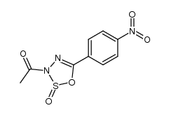 3-acetyl-5-(4-nitro-phenyl)-3H-[1,2,3,4]oxathiadiazole 2-oxide Structure