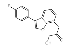 1-[3-(4-fluorophenyl)-1-benzofuran-7-yl]-3-hydroxypropan-2-one结构式