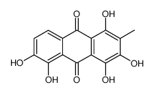 1,3,4,5,6-Pentahydroxy-2-methyl-9,10-anthraquinone结构式