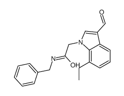 1H-Indole-1-acetamide,7-ethyl-3-formyl-N-(phenylmethyl)-(9CI) structure