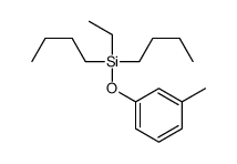 dibutyl-ethyl-(3-methylphenoxy)silane结构式