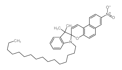 1'-hexadecyl-3',3'-dimethyl-8-nitrospiro[benzo[f]chromene-3,2'-indole]结构式