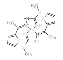 (t-4)-bis[methyl [1-(2-thienyl)ethylidene]hydrazinecarbodithioato-n2,s1']zinc结构式