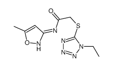 Acetamide, 2-[(1-ethyl-1H-tetrazol-5-yl)thio]-N-(5-methyl-3-isoxazolyl)- (9CI) picture