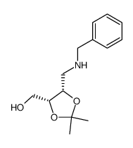 (4R,5S)-[5-(benzylaminomethyl)-2,2-dimethyl[1,3]dioxolan-4-yl]methanol结构式