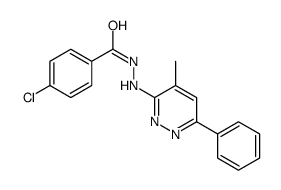 4-chloro-N'-(4-methyl-6-phenylpyridazin-3-yl)benzohydrazide结构式