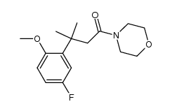 3-(5-fluoro-2-methoxyphenyl)-3-methyl-1-morpholin-4-ylbutan-1-one结构式