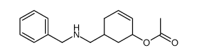 Acetic acid 5-(benzylamino-methyl)-cyclohex-2-enyl ester结构式