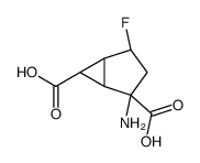 Bicyclo[3.1.0]hexane-2,6-dicarboxylic acid, 2-amino-4-fluoro-, (1S,2R,4S,5S,6S)- (9CI) Structure