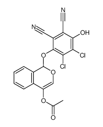4-Acetoxy-1-(2,3-dichloro-5,6-dicyano-4-hydroxy-phenoxy)-isochromen结构式