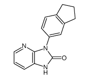 3-indan-5-yl-1,3-dihydro-imidazo[4,5-b]pyridin-2-one结构式