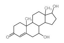 Androst-4-en-3-one,7,17-dihydroxy-, (7a,17b)-结构式