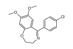 5-(4-chlorophenyl)-7,8-dimethoxy-2,3-dihydro-1,4-benzoxazepine Structure