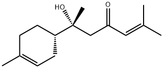 (R)-6-Hydroxy-2-methyl-6-[(S)-4-methyl-3-cyclohexen-1-yl]-2-hepten-4-one结构式