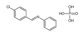 1-(4-chlorophenyl)-N-phenylmethanimine,phosphoric acid Structure