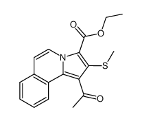 1-acetyl-2-methylsulfanyl-pyrrolo[2,1-a]isoquinoline-3-carboxylic acid ethyl ester结构式
