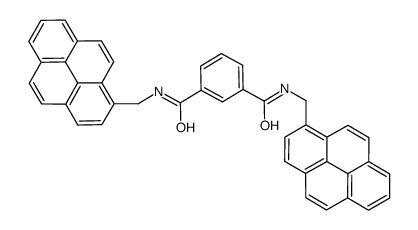 1-N,3-N-bis(pyren-1-ylmethyl)benzene-1,3-dicarboxamide结构式