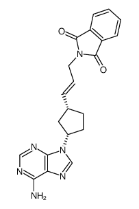 2-{(E)-3-[(1R,3S)-3-(6-amino-9H-purin-9-yl)cyclopentyl]prop-2-enyl}-2,3-dihydro-1H-isoindole-1,3-dione Structure