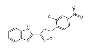 2-[5-(2-chloro-4-nitro-phenyl)-4,5-dihydro-isoxazol-3-yl]-1H-benzoimidazole Structure