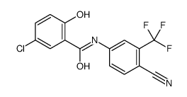 5-chloro-N-[4-cyano-3-(trifluoromethyl)phenyl]-2-hydroxybenzamide结构式