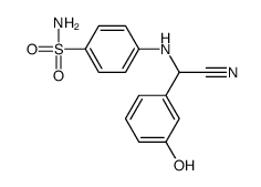 4-[[cyano-(3-hydroxyphenyl)methyl]amino]benzenesulfonamide结构式