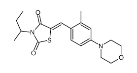3-butan-2-yl-5-[(2-methyl-4-morpholin-4-ylphenyl)methylidene]-1,3-thiazolidine-2,4-dione结构式