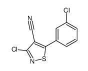 3-chloro-5-(3-chlorophenyl)-1,2-thiazole-4-carbonitrile结构式