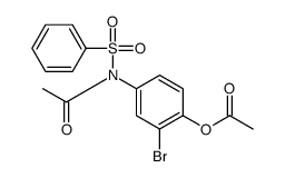 [4-[acetyl(benzenesulfonyl)amino]-2-bromophenyl] acetate结构式