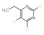 Pyrimidine, 2,4,5-trichloro-6-ethyl- Structure