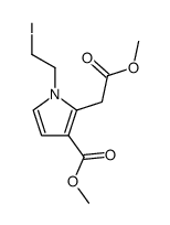 methyl N-(2-iodoethyl)-3-methoxycarbonyl-2-pyrroleacetate结构式