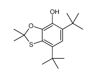 4,6-ditert-butyl-2,2-dimethyl-1,3-benzoxathiol-7-ol结构式