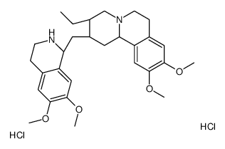 (2R,3S,11bR)-2-[[(1S)-6,7-dimethoxy-1,2,3,4-tetrahydroisoquinolin-1-yl]methyl]-3-ethyl-9,10-dimethoxy-2,3,4,6,7,11b-hexahydro-1H-benzo[a]quinolizine,dihydrochloride结构式