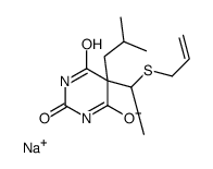 5-[1-(Allylthio)ethyl]-5-isobutyl-2-sodiooxy-4,6(1H,5H)-pyrimidinedione结构式
