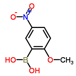 2-甲氧基-5-硝基苯硼酸结构式
