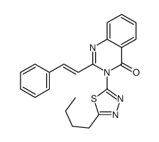 3-(5-butyl-1,3,4-thiadiazol-2-yl)-2-[(E)-2-phenylethenyl]quinazolin-4-one Structure