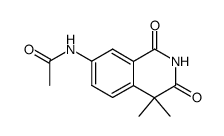 4,4-dimethyl-7-acetamino-2H,4H-isoquinoline-1,3-dione Structure