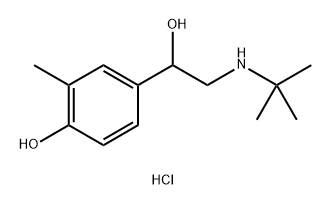 4-(2-(tert-butylamino)-1-hydroxyethyl)-2-methylphenol hydrochloride Structure