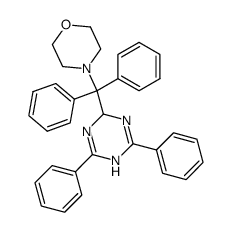 2-(morpholin-4-yl-diphenyl-methyl)-4,6-diphenyl-1,2-dihydro-[1,3,5]triazine结构式