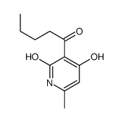 4-Hydroxy-6-methyl-3-valeryl-2(1H)-pyridone结构式