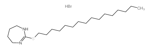 1H-1,3-Diazepine,2-(hexadecylthio)-4,5,6,7-tetrahydro-, hydrobromide (1:1)结构式