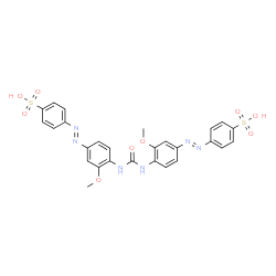4,4'-[Carbonylbis[imino(3-methoxy-4,1-phenylene)azo]]bisbenzenesulfonic acid structure