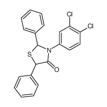 3-(3,4-dichlorophenyl)-2,5-diphenylthiazolidin-4-one Structure