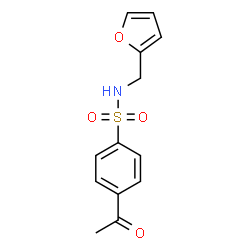 4-acetyl-N-(2-furylmethyl)benzenesulfonamide Structure