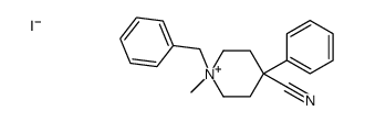 Piperidinium, 1-benzyl-4-cyano-1-methyl-4-phenyl-, iodide Structure