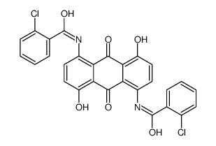 Benzamide, N,N'-(9,10-dihydro-4,8-dihydroxy- 9,10-dioxo-1,5-anthracenediyl)bis[ar-chloro- Structure