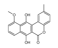 7,12-dihydroxy-11-methoxy-2-methyl-6H-benzo(b)-naphtho(2,3-d)pyran-6-one Structure