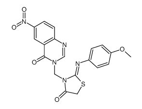 2-(4-methoxyphenyl)imino-3-[(6-nitro-4-oxoquinazolin-3-yl)methyl]-1,3-thiazolidin-4-one Structure