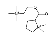 2-(1,1-dimethylpyrrolidin-1-ium-2-carbonyl)oxyethyl-trimethylazanium Structure